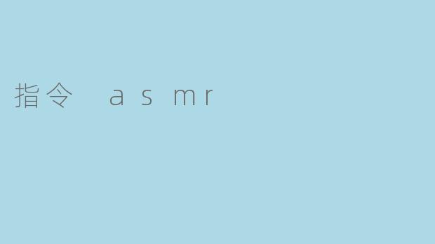 指令 asmr